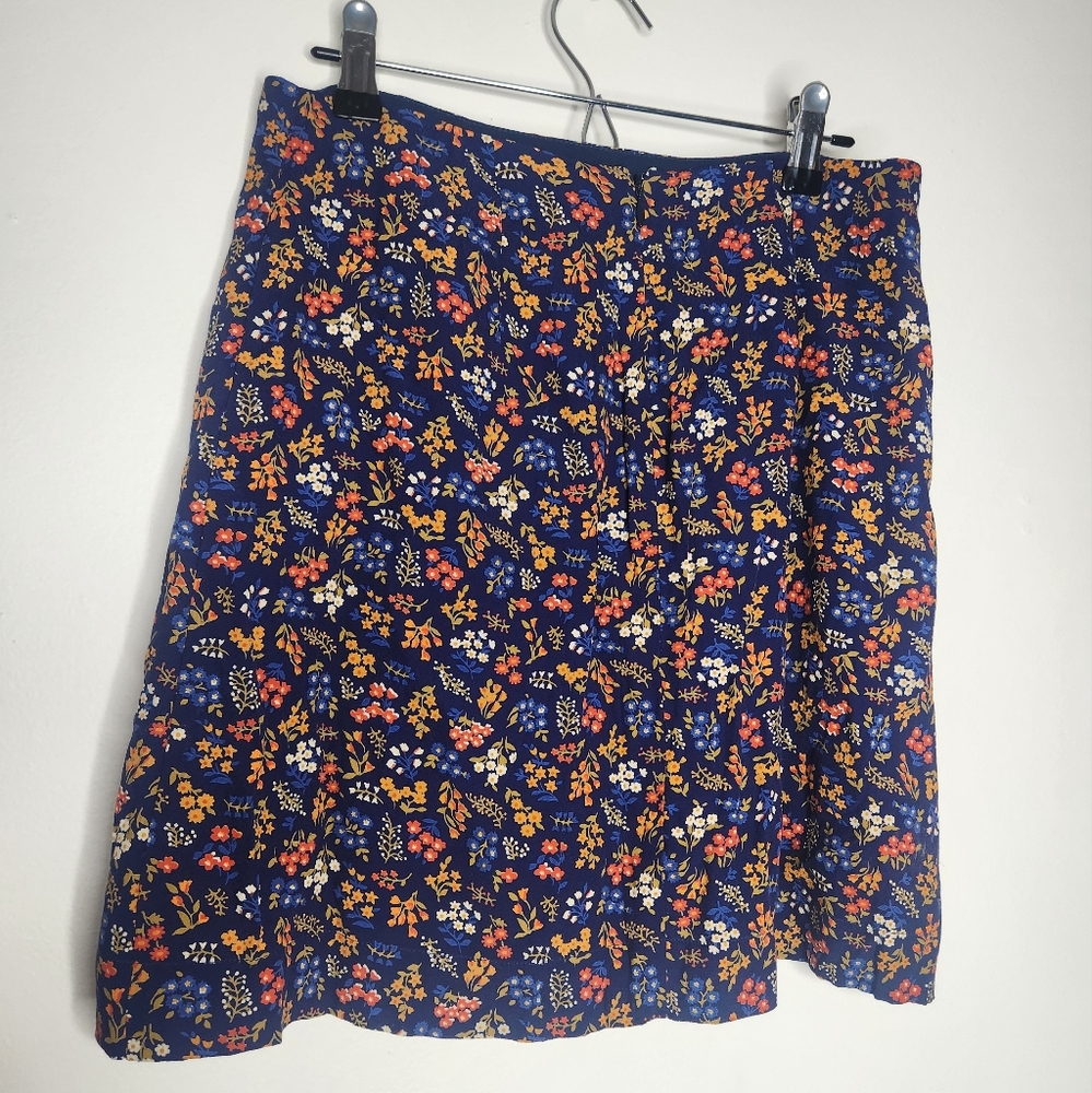 Madewell Side Button A-line Mini Skirt In‎ Garden Party Size 2 Lined Cottagecore - Picture 6 of 8